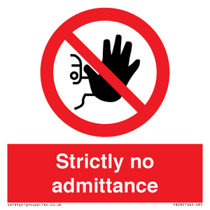 strictly no admittance